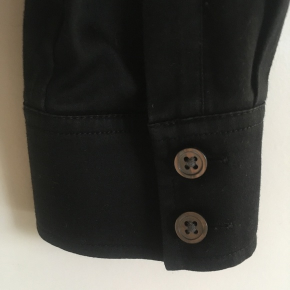 Banana Republic Tailored Cotton Black Shirt, size 10 - Picture 4 of 7